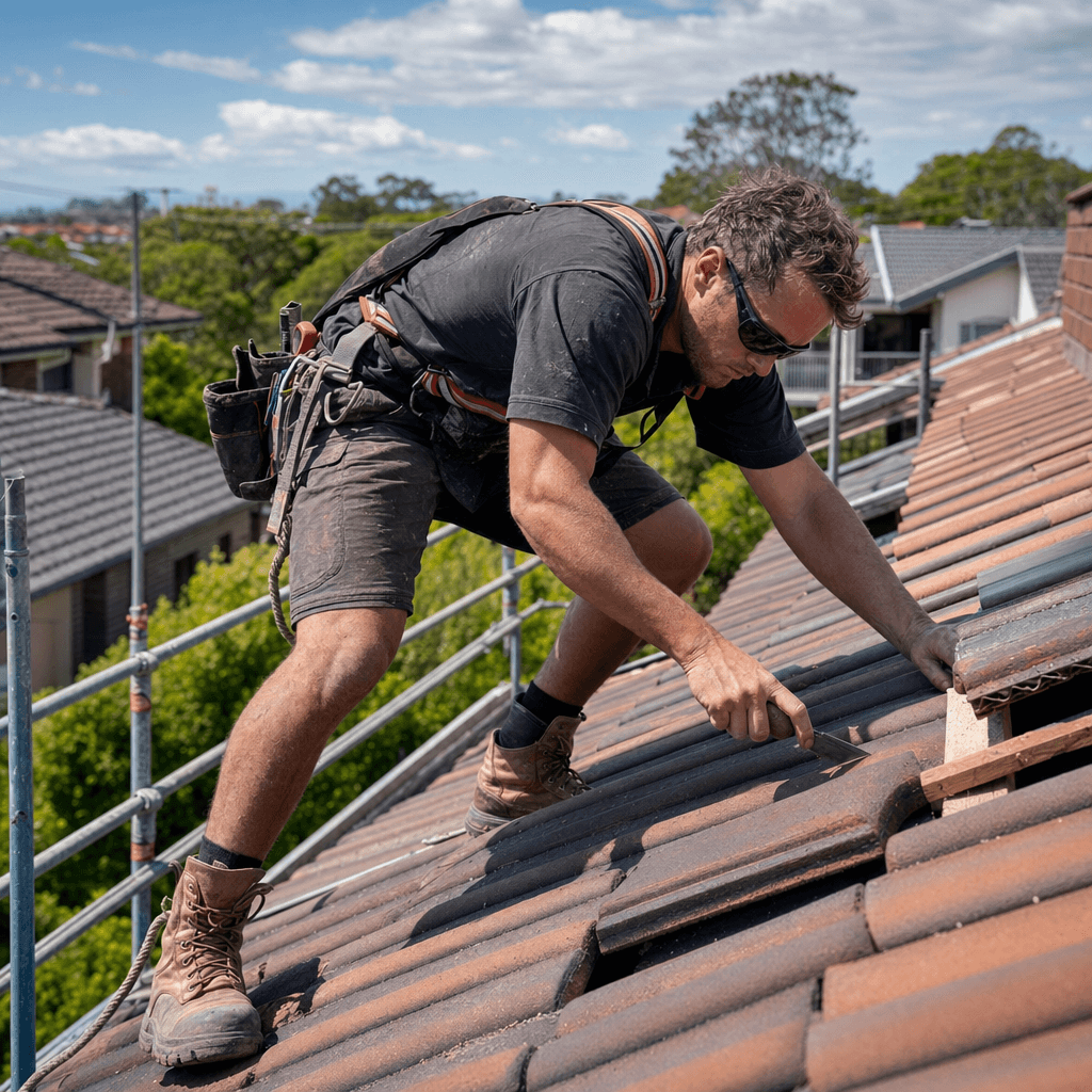 Allwest tiler at work